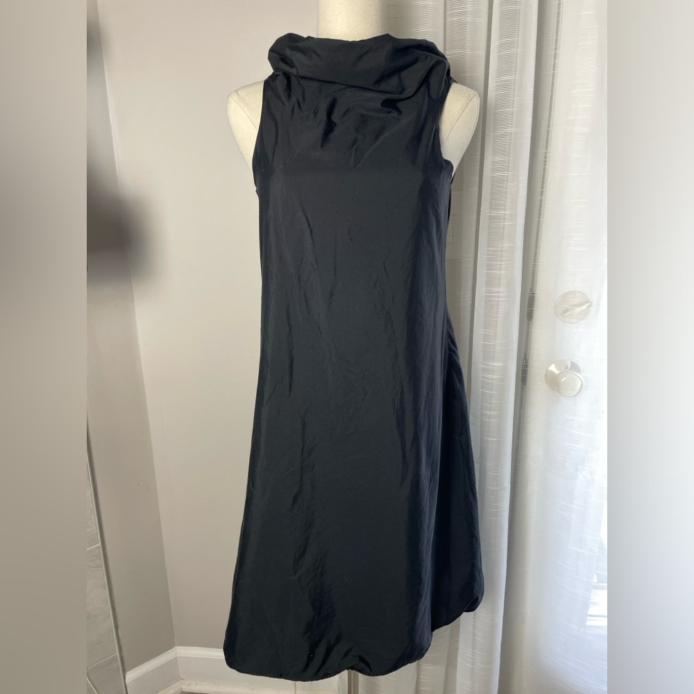 Billy Reid Black Cotton Sleeveless Asymmetrical Dress Size 6